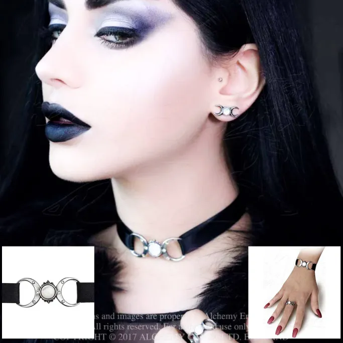 Alchemy Gothic Triple Goddess Choker