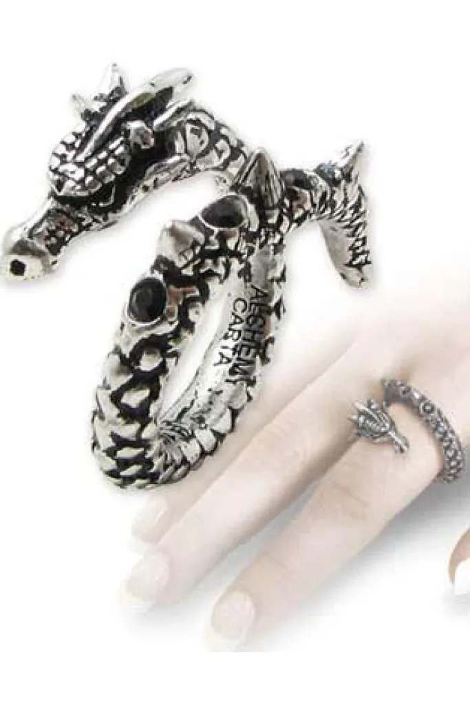 Alchemy Gothic Vis Viva Dragon Ring R183
