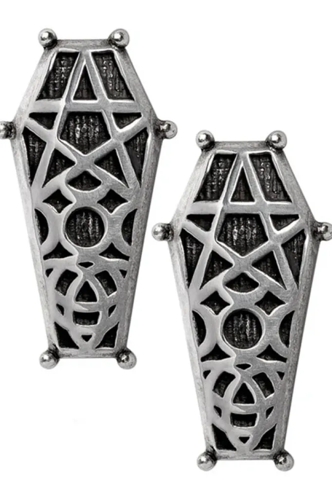Alchemy Gothic Alchemy Hex Coffin Studs