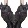Alchemy Gothic Alchemy Owl of Astrontiel Candlestick Pair