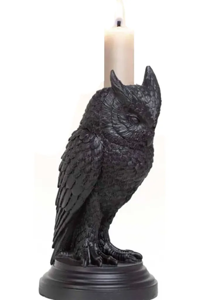 Alchemy Gothic Alchemy Owl of Astrontiel Candlestick
