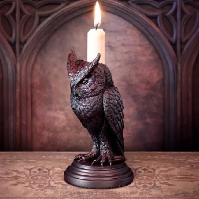 Alchemy Gothic Alchemy Owl of Astrontiel Candlestick