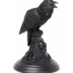 Alchemy Gothic Alchemy Pair of Poe's Raven Candlesticks