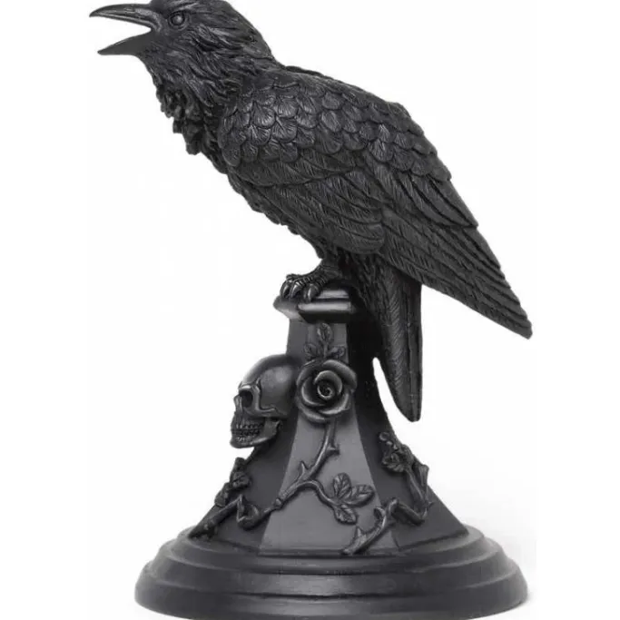 Alchemy Gothic Alchemy Pair of Poe's Raven Candlesticks