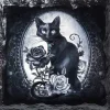 Alchemy Gothic Alchemy Paracelsus Cat Roses Coaster