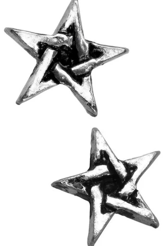 Alchemy Gothic Alchemy Pentagram Stud Earrings E164