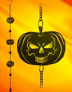 Alchemy Gothic Alchemy Pumpkin Skull Wind Chime