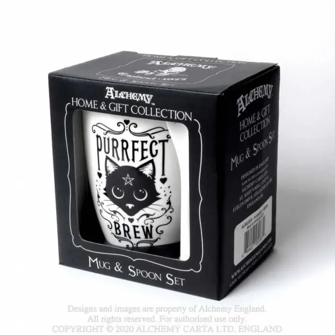 Alchemy Gothic Alchemy Purrfect Brew Mug and Spoon Set