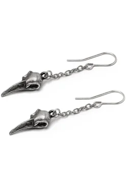 Alchemy Gothic Alchemy Rabenschadel Schlenker Earrings