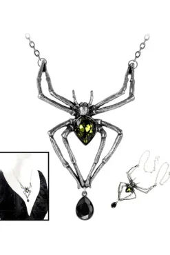 Alchemy Gothic Alchemy Spider Emerald Venom Pendant