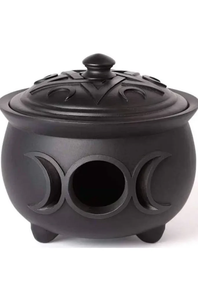 Alchemy Gothic Alchemy Triple Moon Cauldron Pot