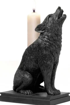 Alchemy Gothic Alchemy Ulula Noctis Wolf Candlestick