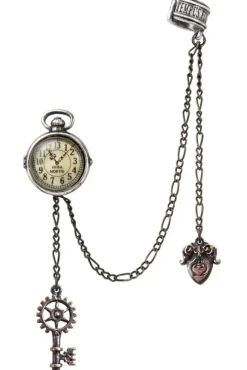 Alchemy Gothic Alchemy Uncle Alberts Timepiece Stud Earring