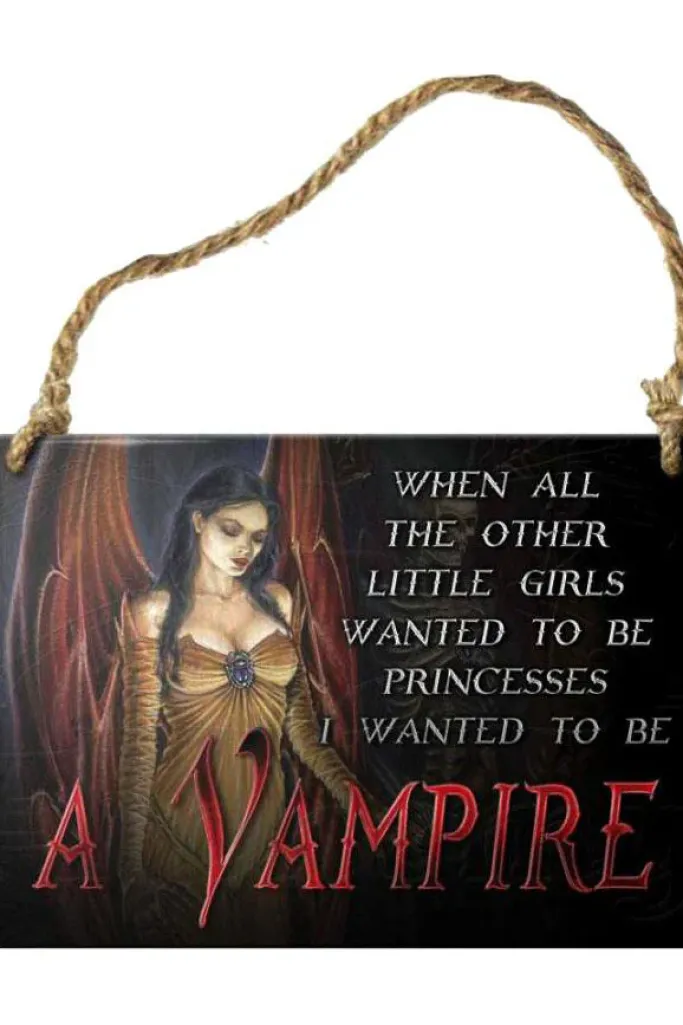 Alchemy Gothic Alchemy When All the Other Little Girls Vampire Plaque