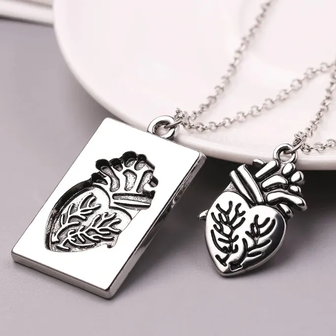 Gothic and Steampunk Jewellery Anatomical Heart Love Token Necklace Set