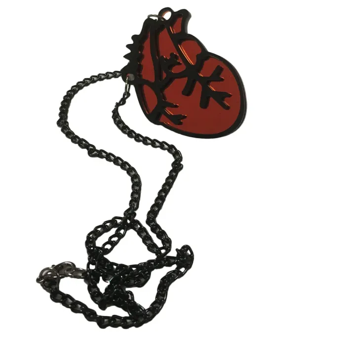 Gothic and Steampunk Jewellery Anatomical Heart Necklace