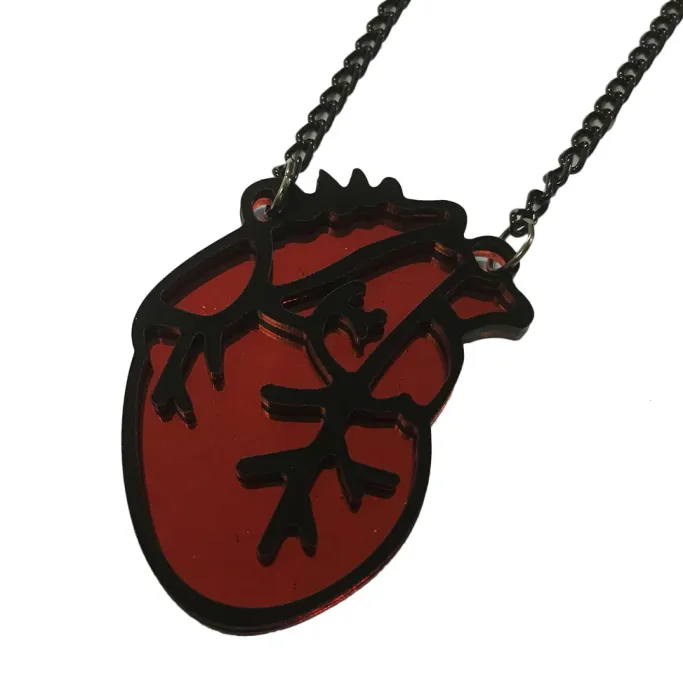 Gothic and Steampunk Jewellery Anatomical Heart Necklace