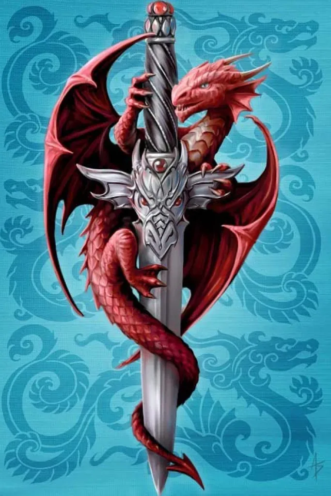 Eastgate Anne Stokes Dragon and Dagger Card