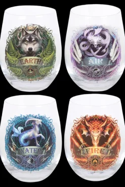 Something Different Anne Stokes Elemental Stemless Wine Glasses