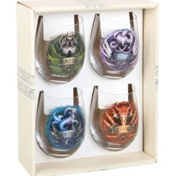 Something Different Anne Stokes Elemental Stemless Wine Glasses