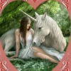 Eastgate Anne Stokes Pure Heart, Be My Valentine, Unicorn Valentines Card