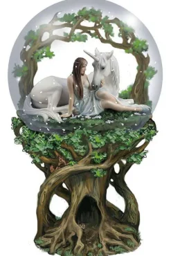 Nemesis Now Anne Stokes Pure Heart Unicorn Snow Globe 18cm