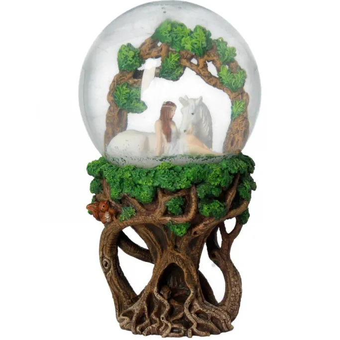 Nemesis Now Anne Stokes Pure Heart Unicorn Snow Globe 18cm