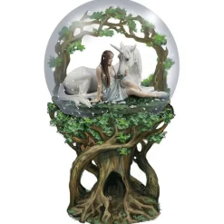 Nemesis Now Anne Stokes Pure Heart Unicorn Snow Globe 18cm