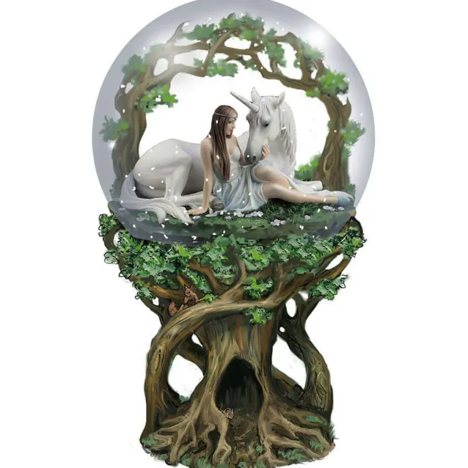 Nemesis Now Anne Stokes Pure Heart Unicorn Snow Globe 18cm
