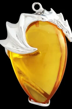 Anne Stokes Jewellery Anne Stokes Silver Basking Draca Pendant