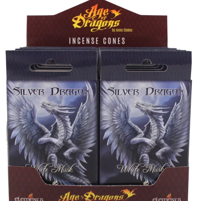 Something Different Anne Stokes Silver Dragon Incense Cones