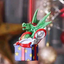 Nemesis Now Anne Stokes Surprise Gift Christmas Tree Decoration