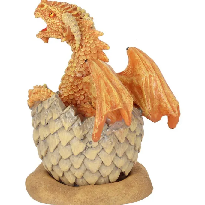 Something Different Anne Stokes Yellow Hatching Dragon Incense Cone Burner