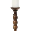 Something Different Antique wooden candle stand 30cm