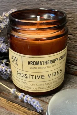 Ancient Wisdom Aromatherapy Candle Positive Vibes