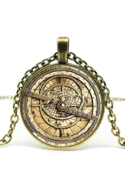 Gothic and Steampunk Jewellery Astrolabe Pendant Necklace