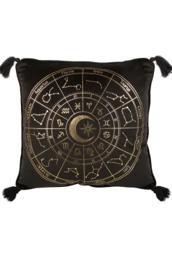 Something Different Astrology Wheel Cushion Black