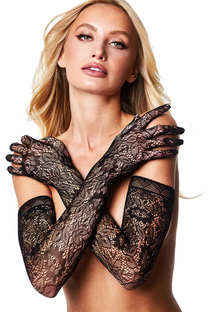 Baci Gloves Baci Allover Lace Opera Gloves