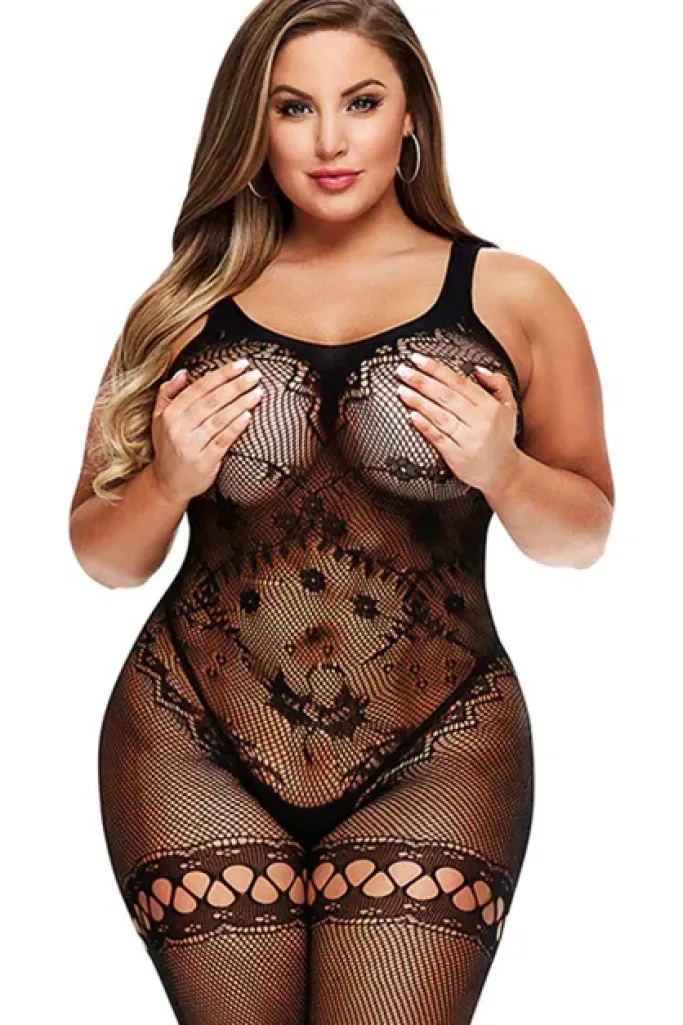 Baci Lingerie Baci Plus Size Crotchless Bodystocking