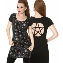 Banned 9 Lives Sphinx Bodycon Mini Dress (M, L)