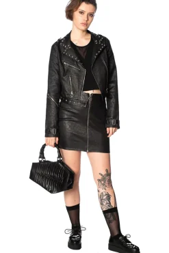 Banned Amaranth Emboss Coffin Bag