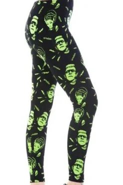 Banned Black and Green Frankenstein Leggings