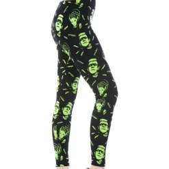 Banned Black and Green Frankenstein Leggings