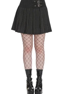 Banned Black Core Pinstripe Skirt