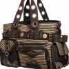 Banned Brown Striped Steampunk Shoulder Bag