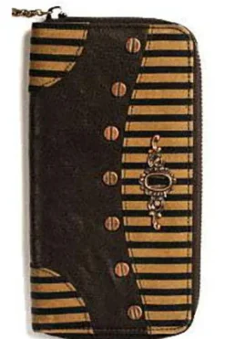 Banned Brown Striped Steampunk Wallet