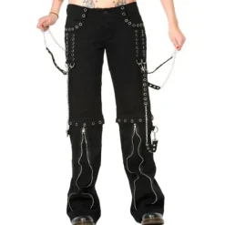 Banned Ladies Zip off Bondage Trousers/Shorts