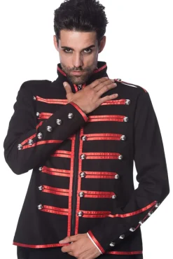 Banned Military Black Red Jacket (L)