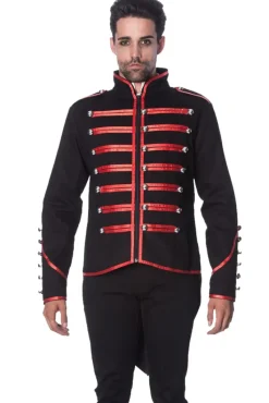 Banned Military Black Red Jacket (L)
