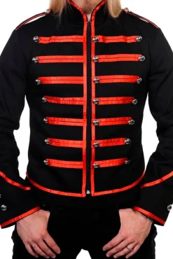 Banned Military Drummer Jacket Black/Red